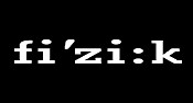 logotipo de fi'zi: k blanco y negro