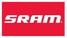 red and white sram logo
